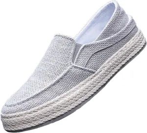 2022 Men's New Spring And Autumn Fisherman's Shoes Canvas Thick Soled Slip On Shoes Leather Tennis Shoes for Men Casual Soft