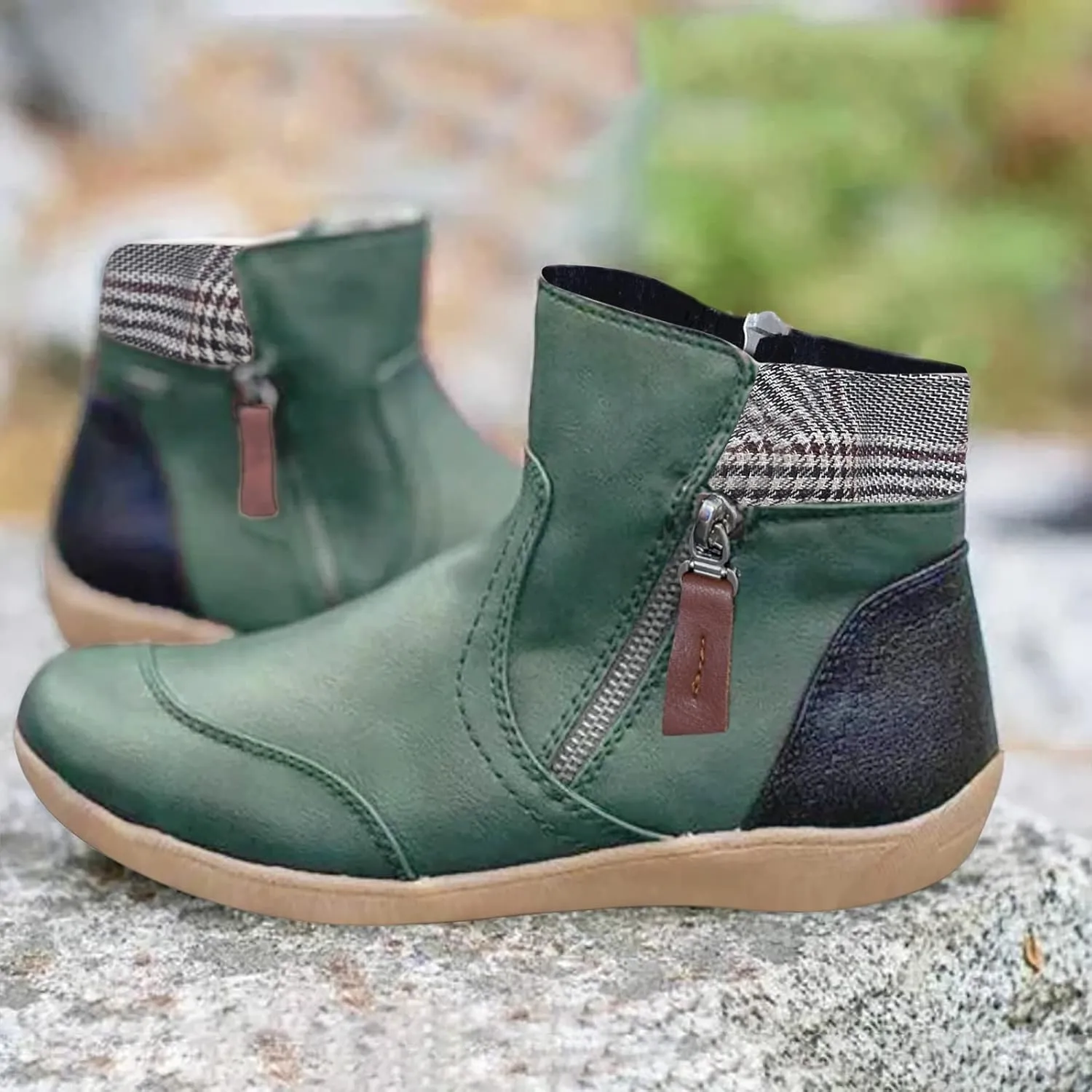 2023 New Women Winter Non-Slip Waterproof Snow Plush Ankle Boots Womens Winter Ankle Snow Boots Womens Slip on Winter Boots Wide Boots for Snow and Ice Women Botas Para La Nieve Para Mujeres