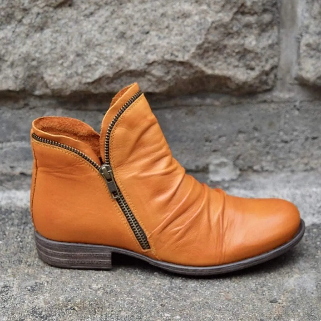 2025 Ankle Boots for Women Arch Support Womens Low Heel Fashion Lace Up Zipper Booties Casual Walking Short Bootie