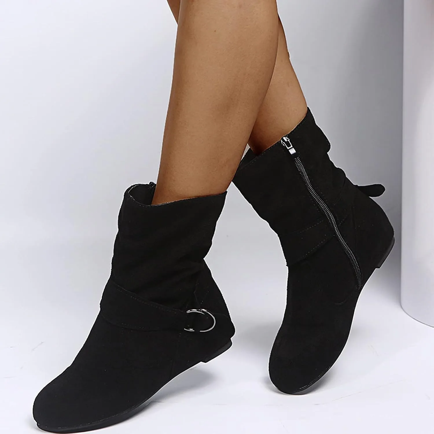 Ankle Boots for Men Rubber Ankle Boots for Women Womens Dress Boots Ankle Suede Cowboy Boots Women Womens Booties and Ankle Boots Flat Ankle Boots Women Flat