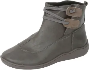 Ankle Boots for Women, Comfortable Casual Round Toe Lace-Up Damping Flat Boots Vintage Waterproof Walking Fall Boots