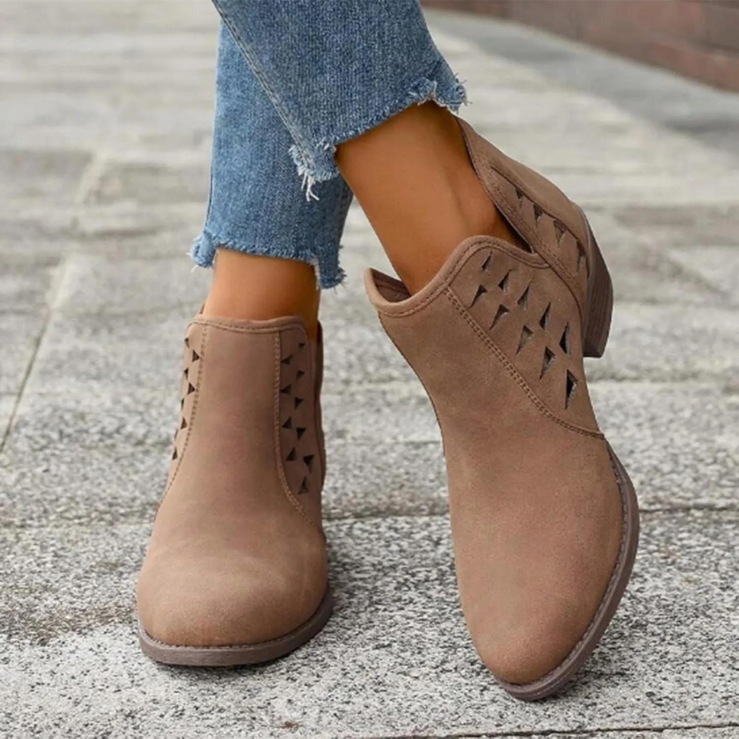 Ankle Boots for Women Fall Boots for Women 2024 Fashion Women Low Ankle Pointed Toe Ankle Ladies Shoes Leisure Dressy