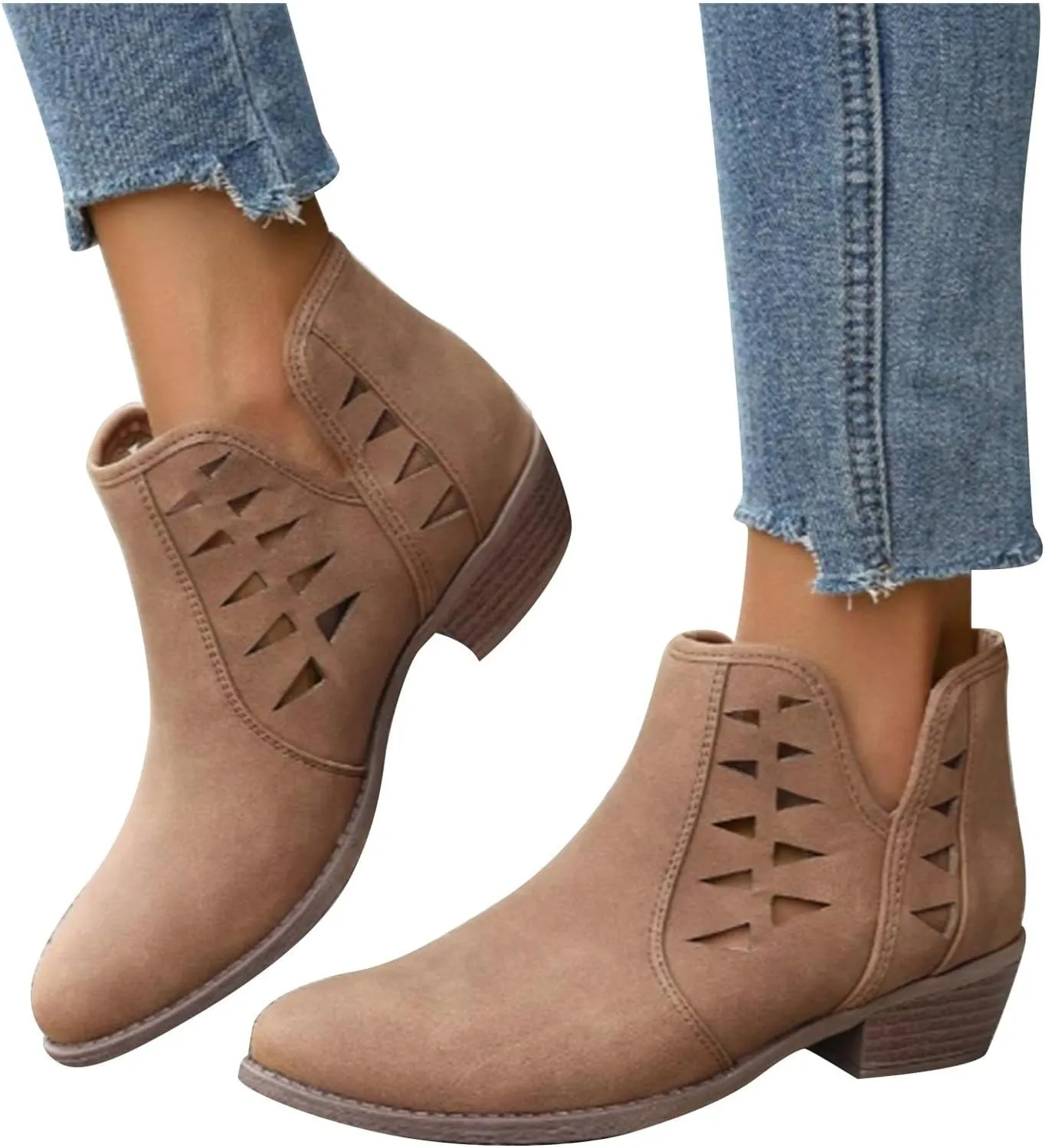 Ankle Boots for Women Fall Boots for Women 2024 Fashion Women Low Ankle Pointed Toe Ankle Ladies Shoes Leisure Dressy
