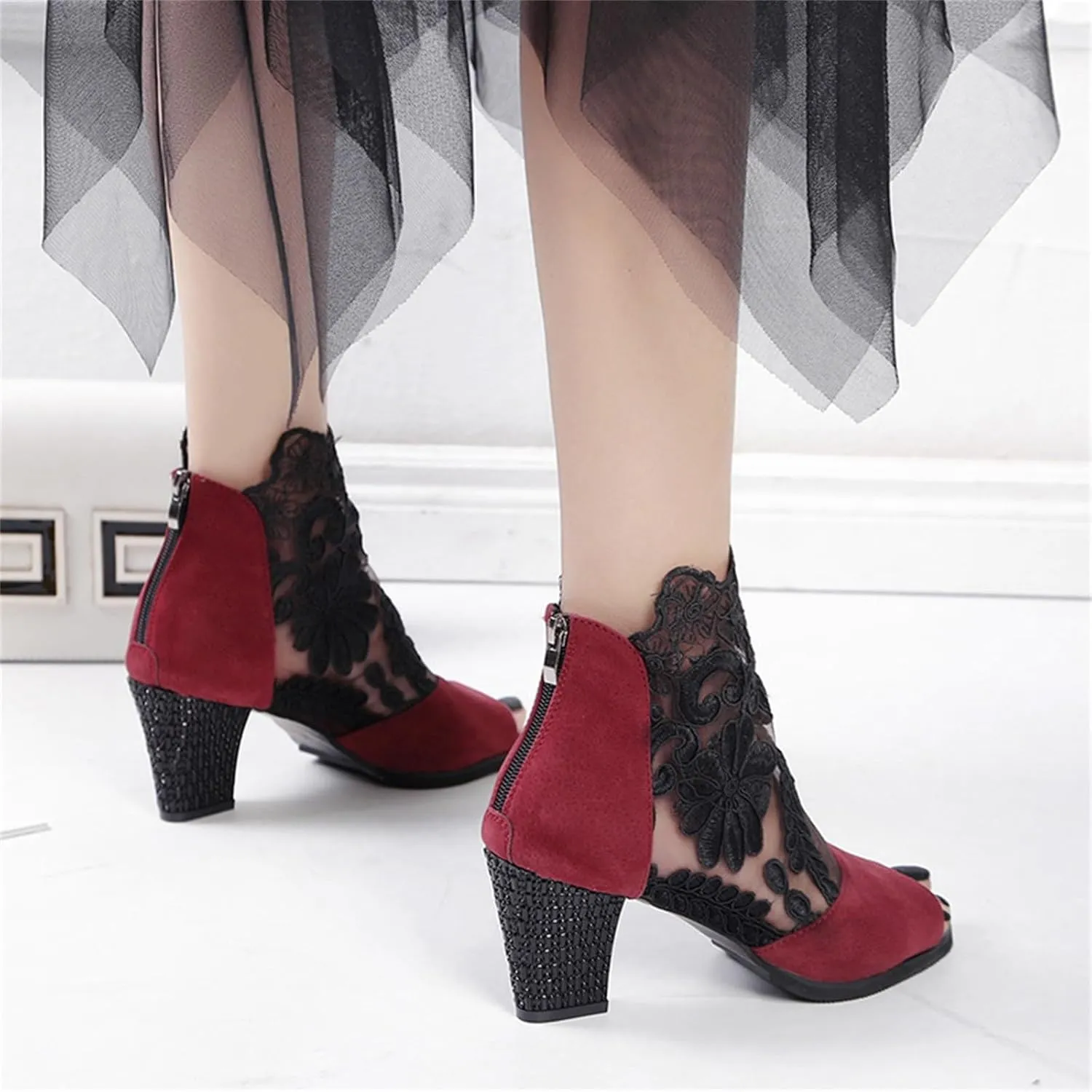 Ankle Boots Men Tan Boots Platform Boots Slip-Ins Womens Ankle Boots Black Womens Booties and Ankle Boots with Heel Women's Fashion Ankle Boots Chunky High Heel Booties