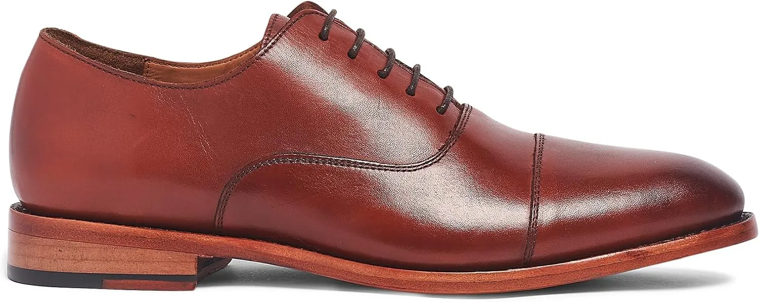 Anthony Veer Clinton Cap-Toe Oxford Dress Shoes for Men | Full-Grain Leather Upper | Goodyear Welt Construction | Ortholite Cushion Comfort | Recraftable Leather Outsole