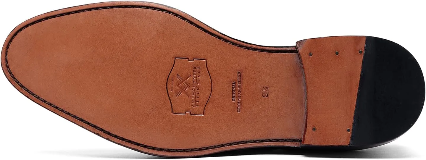 Anthony Veer Clinton Cap-Toe Oxford Dress Shoes for Men | Full-Grain Leather Upper | Goodyear Welt Construction | Ortholite Cushion Comfort | Recraftable Leather Outsole