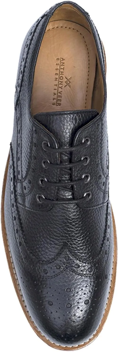 Anthony Veer Richard Wing-Tip Oxford Dress Shoes for Men | Lace-up | Goodyear Welt Construction | Ortholite? Footbed