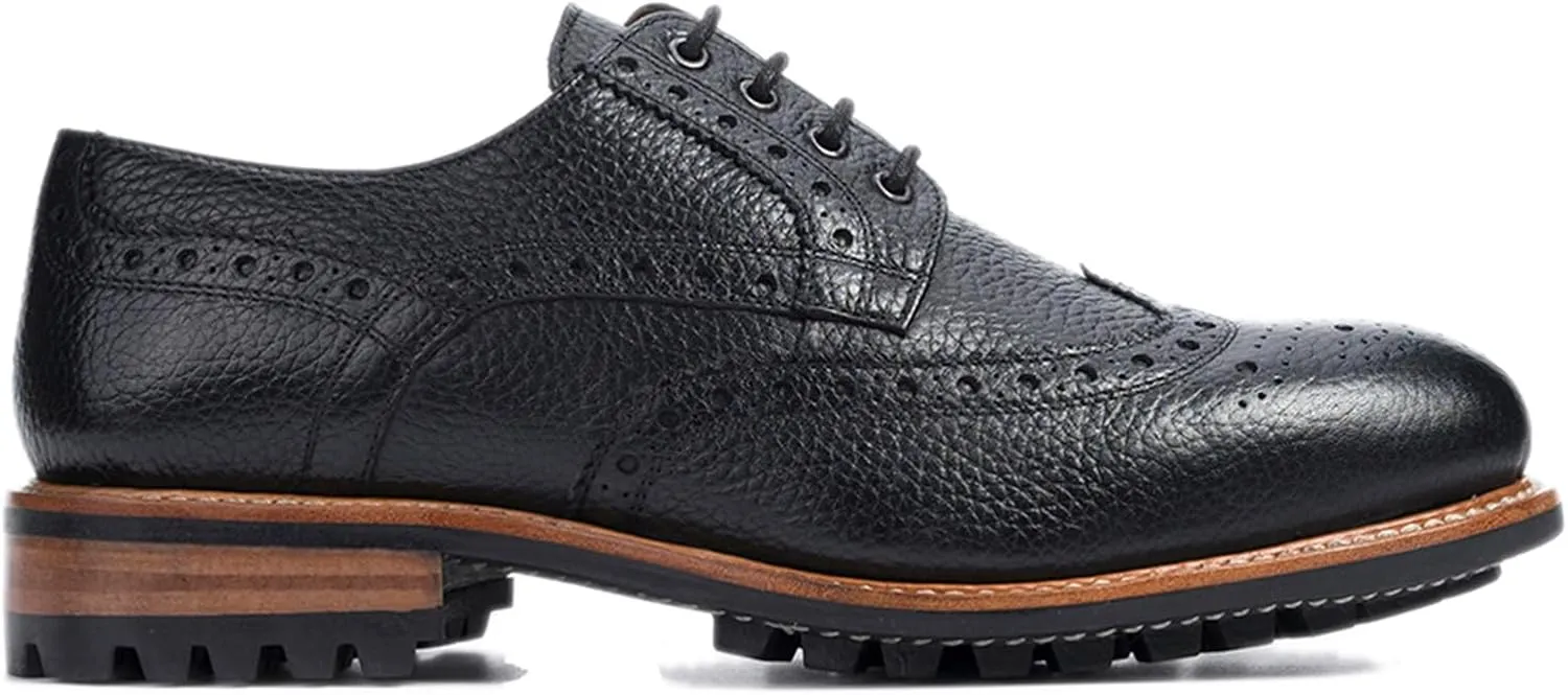 Anthony Veer Richard Wing-Tip Oxford Dress Shoes for Men | Lace-up | Goodyear Welt Construction | Ortholite? Footbed