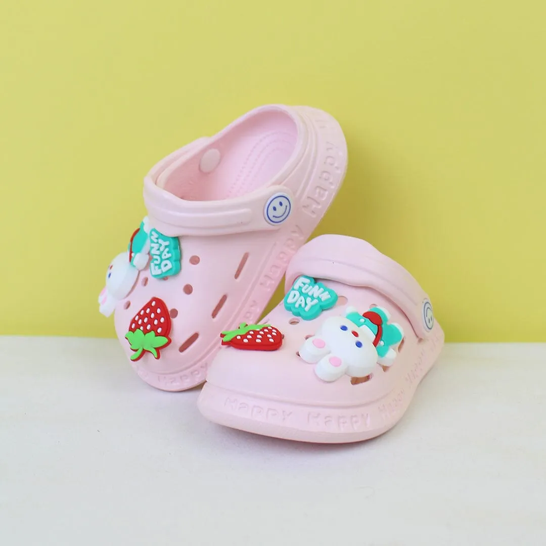 Attractive Pink Themed Kids Clogs
