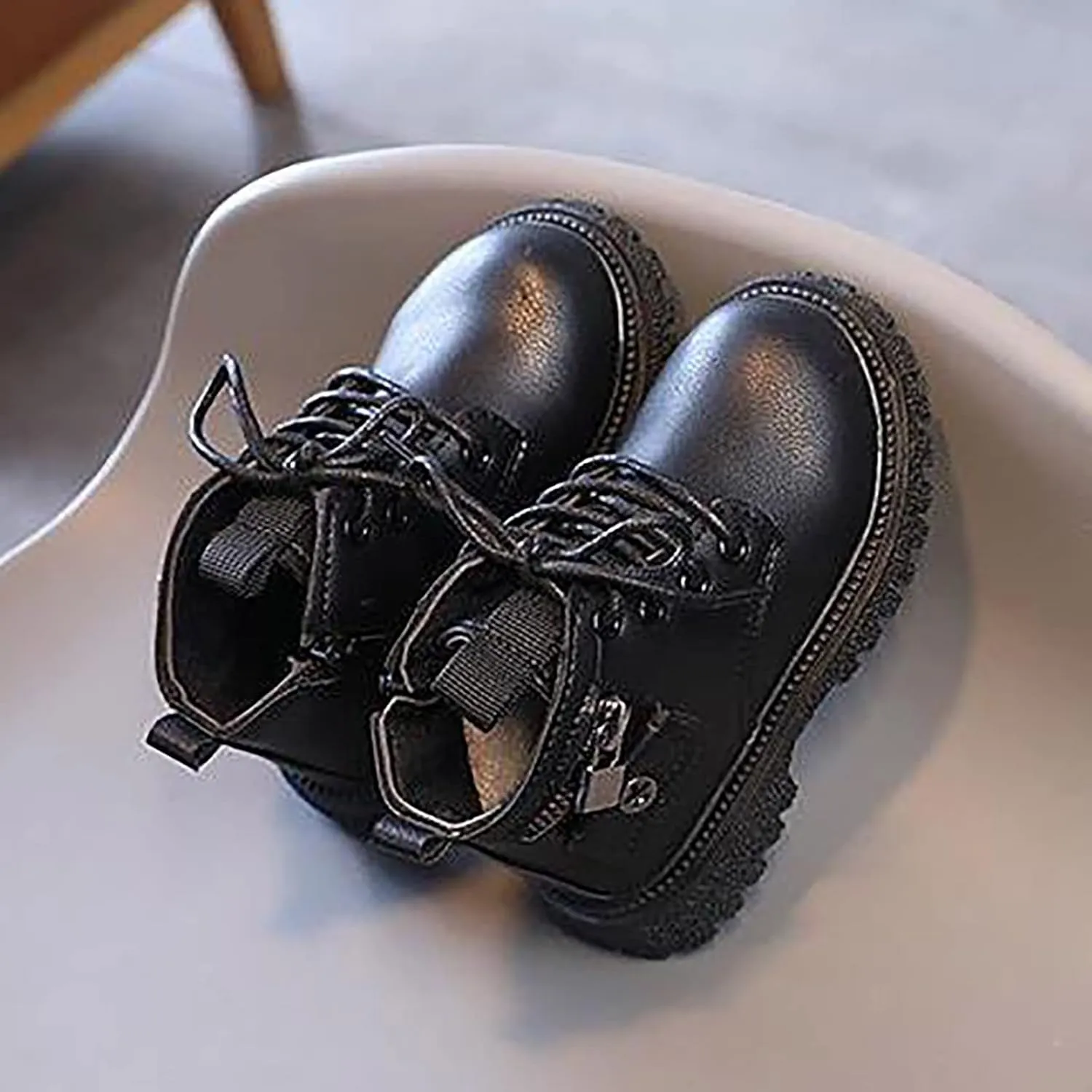 Autumn Winter New Boys Girls British Single Boot Boys Kids Side Zipper Fashion Short Shoes Snow Shoe