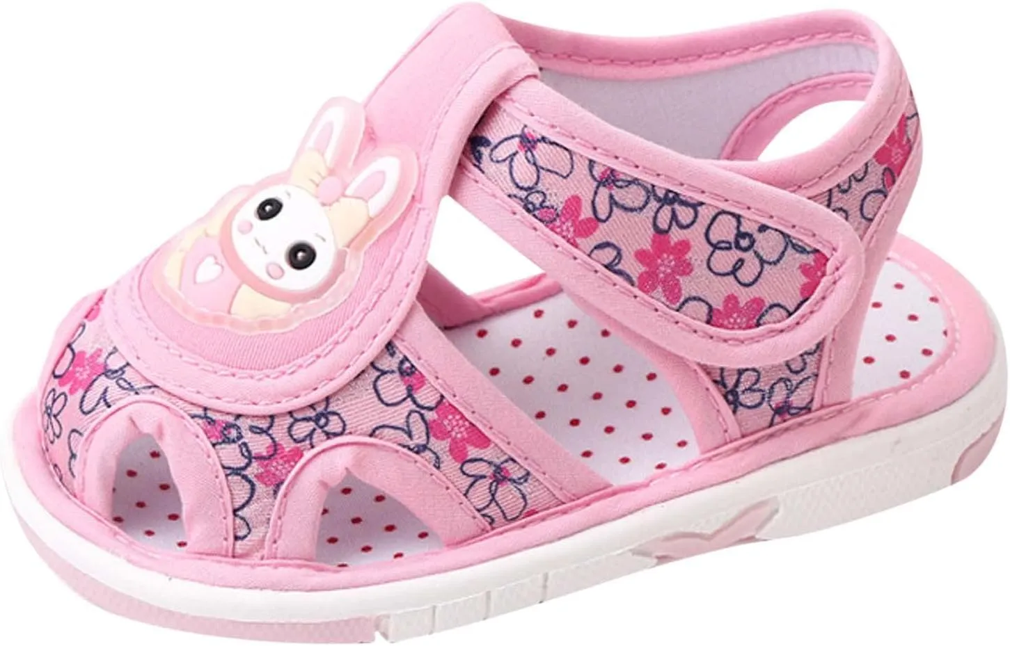 Baby Boys Girls Cartoon Bunny First Walking Sandals Toddler Lightweight Closed Toe Non Slip Summer Casual Shoes