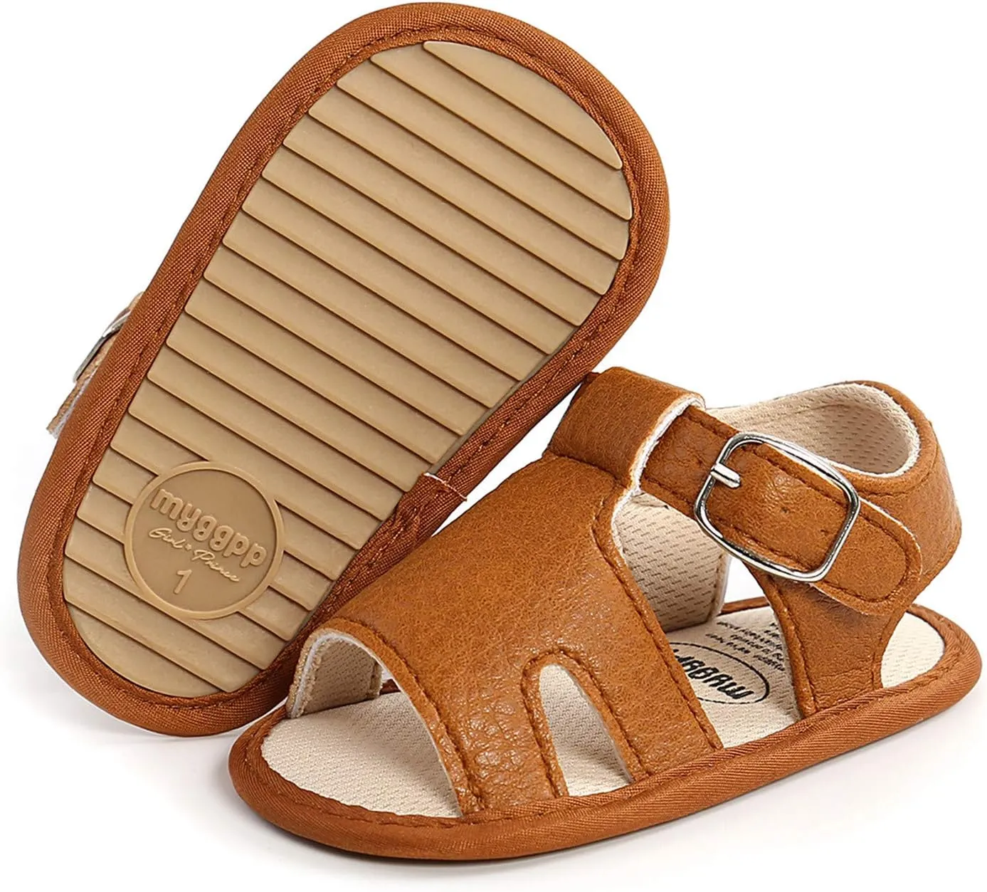 Baby Boys Girls Sandals Open-Toe Soft Rubber Sole Outdoor Shoes for Toddler Infant First Slipper Boot for Toddler