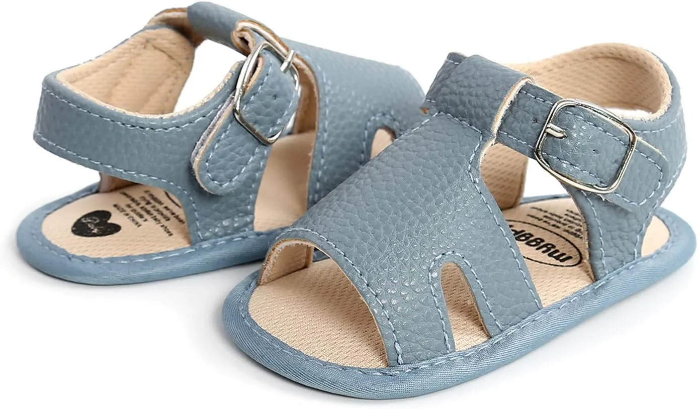 Baby Boys Girls Sandals Open-Toe Soft Rubber Sole Outdoor Shoes for Toddler Infant First Slipper Boot for Toddler