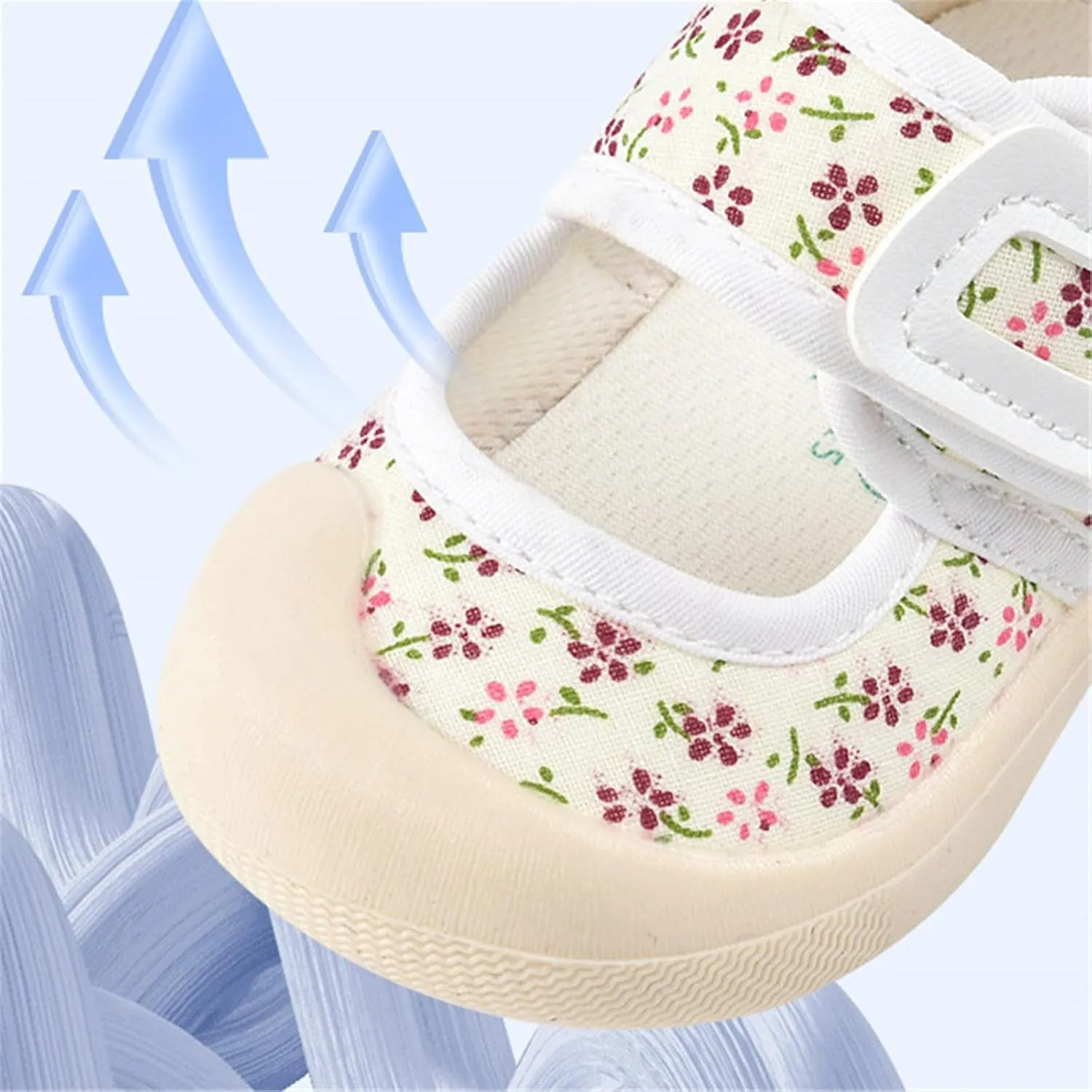 Baby Girl Canvas Sneakers Infant Non-Slip Casual School Uniform Mary Jane Flat Spring Non Slip Bottom Dress Shoe