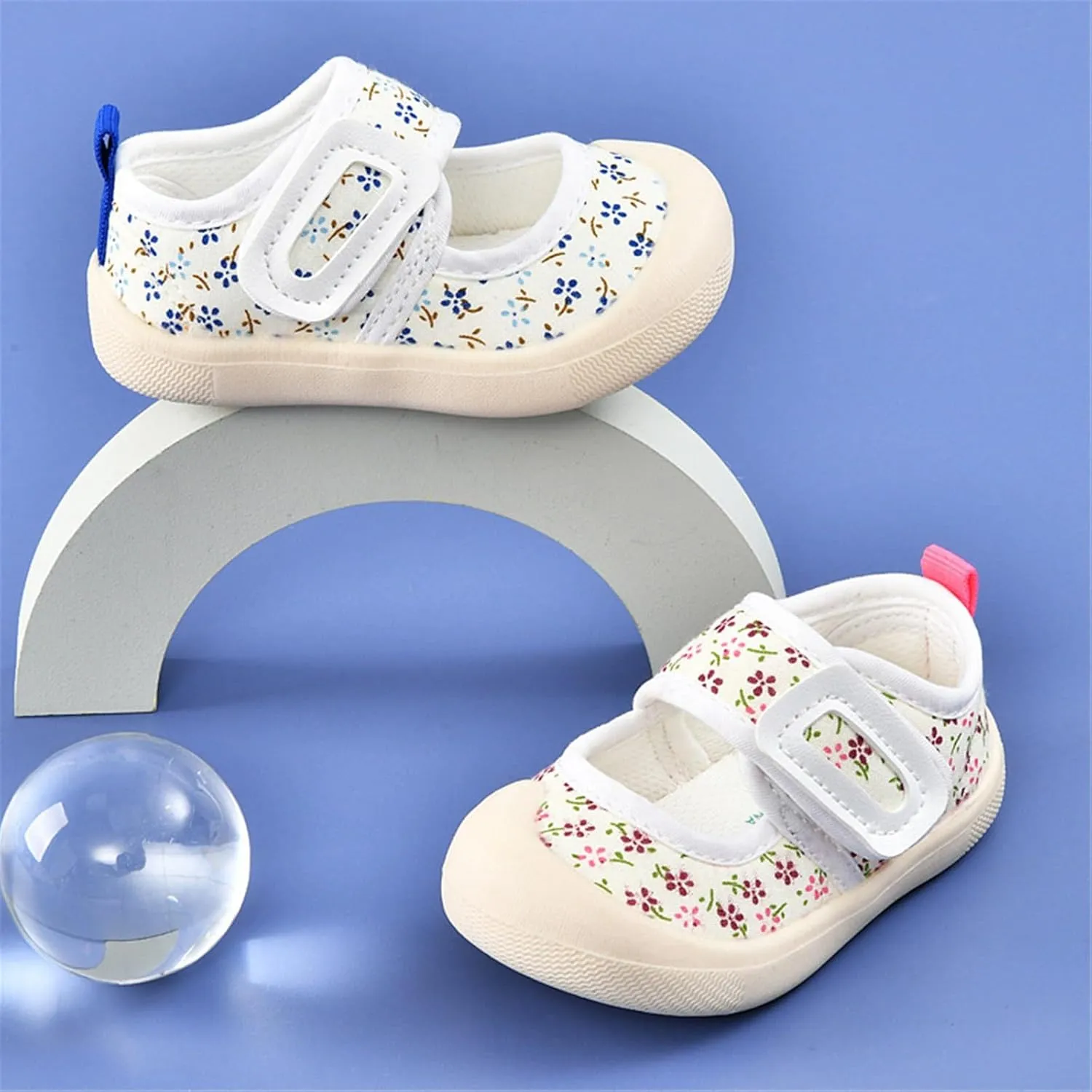 Baby Girl Canvas Sneakers Infant Non-Slip Casual School Uniform Mary Jane Flat Spring Non Slip Bottom Dress Shoe