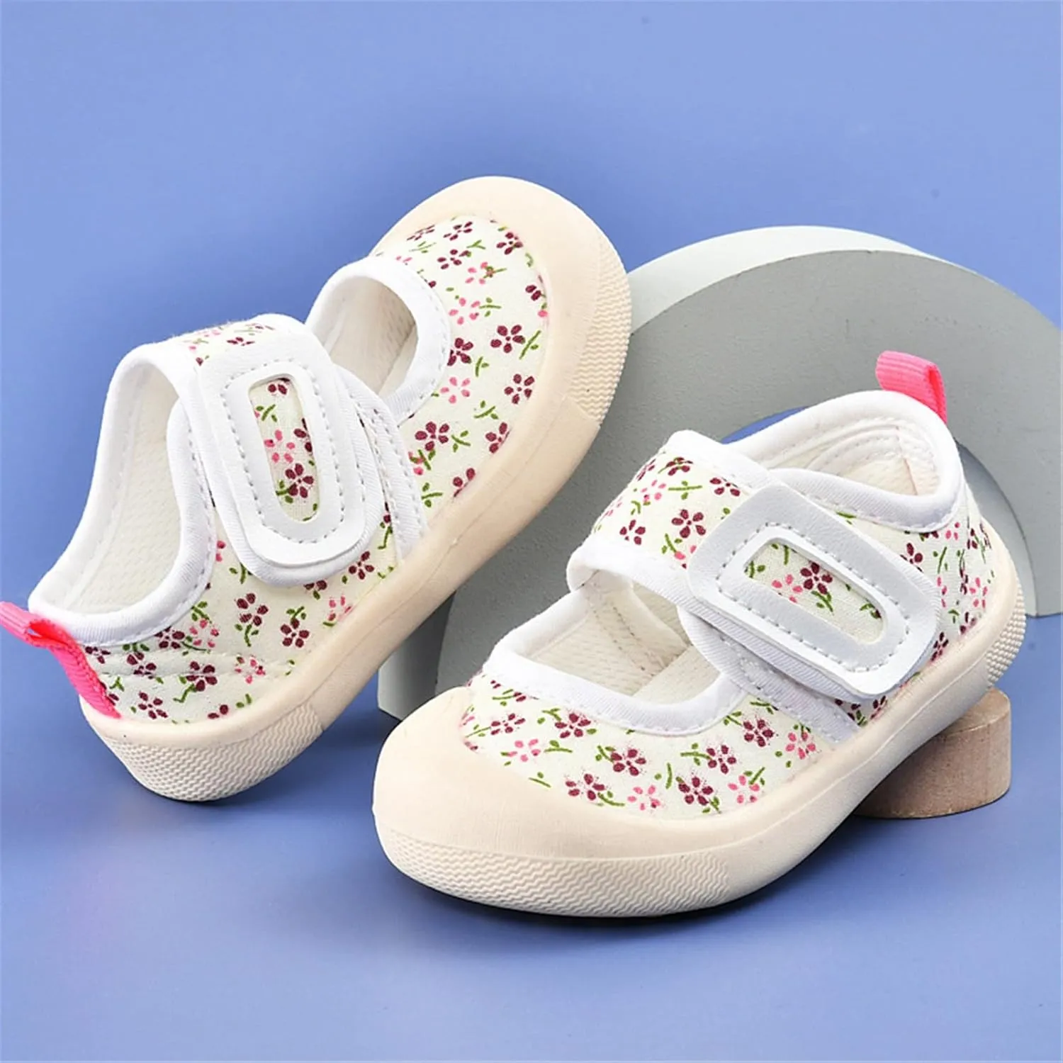 Baby Girl Canvas Sneakers Infant Non-Slip Casual School Uniform Mary Jane Flat Spring Non Slip Bottom Dress Shoe