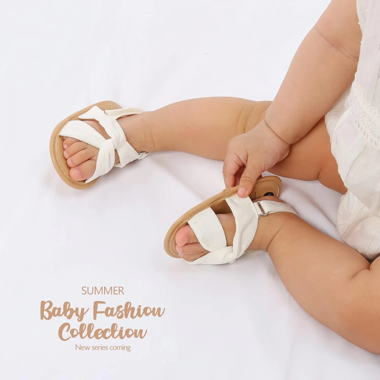 Baby Girls Sandals Open Toe Lightweight Soft Sole Infant Wedding Dress Flat Shoes for Baby Slippers Size 6 Boys