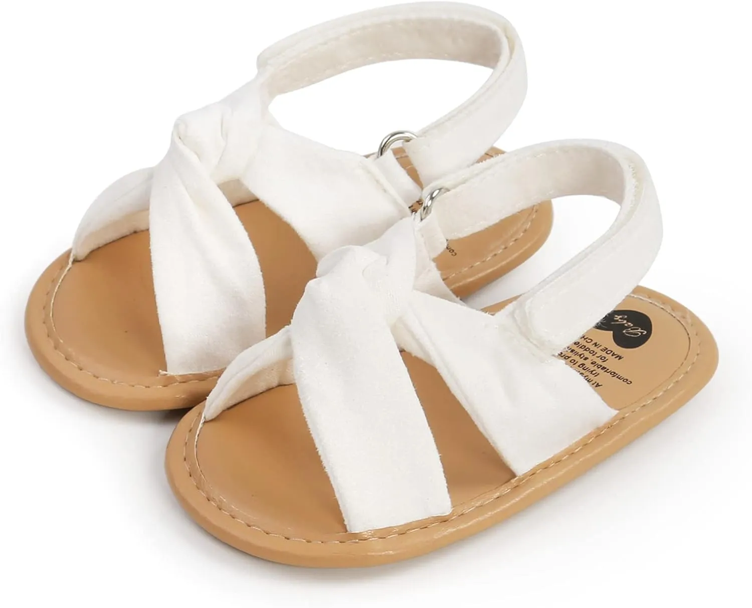 Baby Girls Sandals Open Toe Lightweight Soft Sole Infant Wedding Dress Flat Shoes for Baby Slippers Size 6 Boys