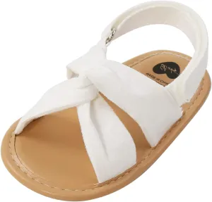 Baby Girls Sandals Open Toe Lightweight Soft Sole Infant Wedding Dress Flat Shoes for Baby Slippers Size 6 Boys