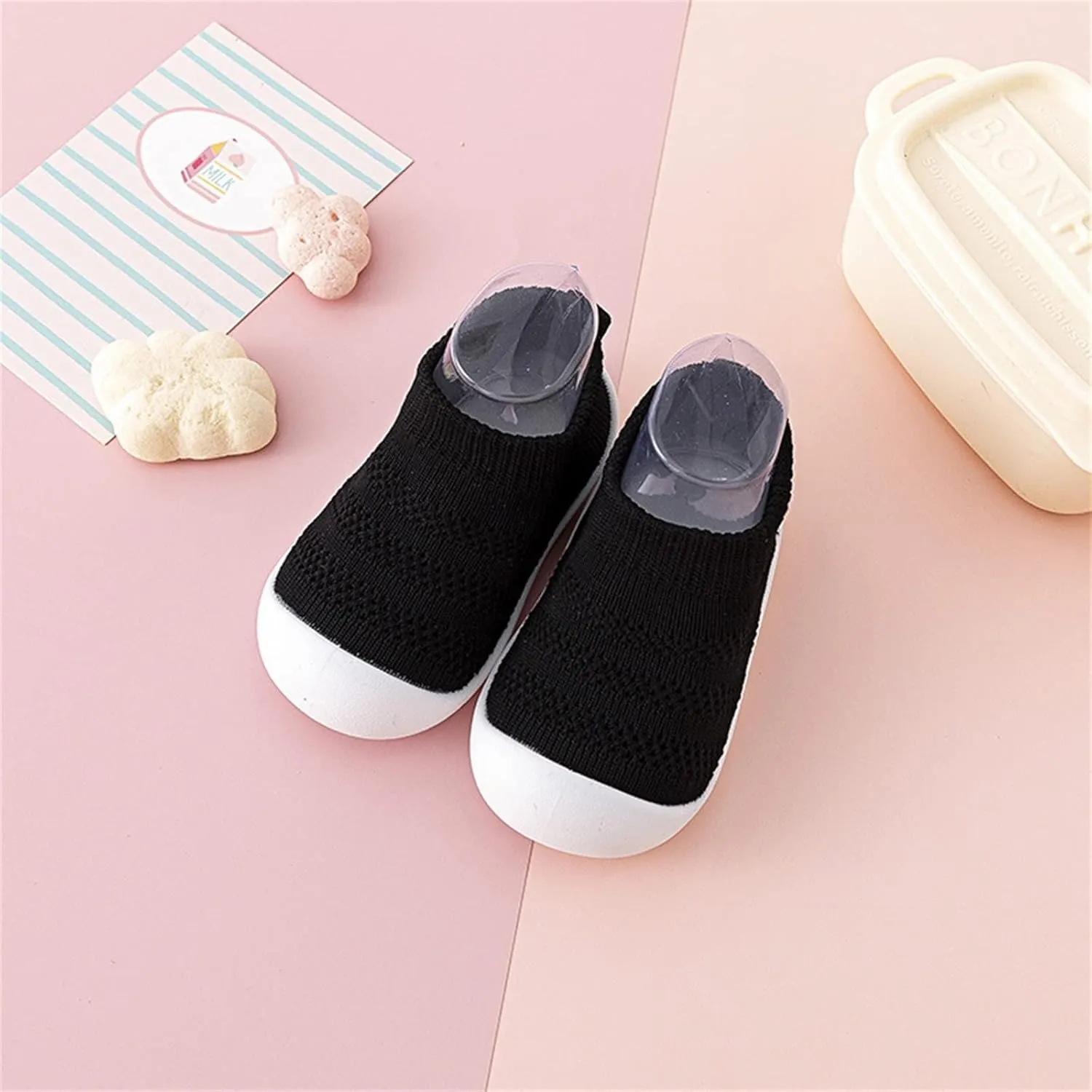 Baby Infant Sneakers Rubber Soft Ankle Non Slip First Walking Shoes Newborn Boys Ankle Non Slip Lightweight Sneakers