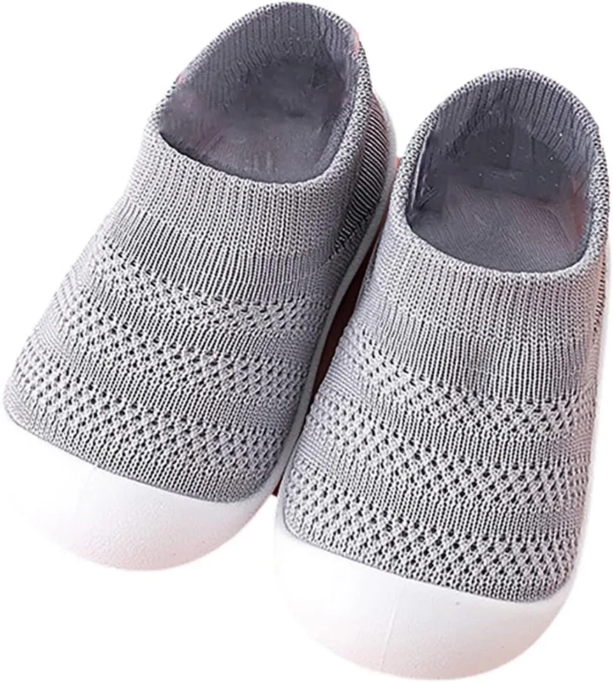 Baby Infant Sneakers Rubber Soft Ankle Non Slip First Walking Shoes Newborn Boys Ankle Non Slip Lightweight Sneakers