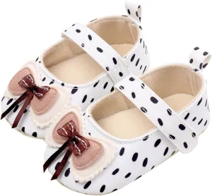 Baby Kids Girls Bow Summer Sandals Toddler Infant Cute Polka Dot Solid Color Soft Sole Non Slip Flats Casual Shoes