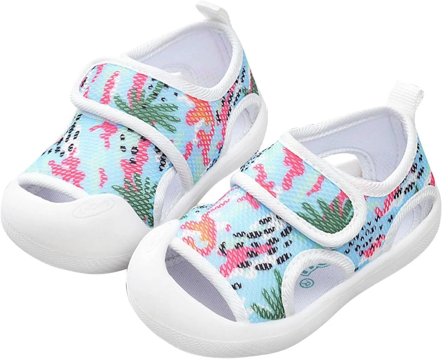 Baby Sandals Breathable Mesh Rubber Sole Non-Slip Outdoor Walking Shoes Non-Slip Sneakers for Boys Baby Girl Flat