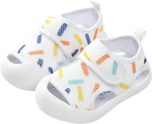 Baby Summer Sandals Breathable Mesh Rubber Sole Non-Slip Outdoor Walking Shoes Non-Slip Sneakers for Boys Girls