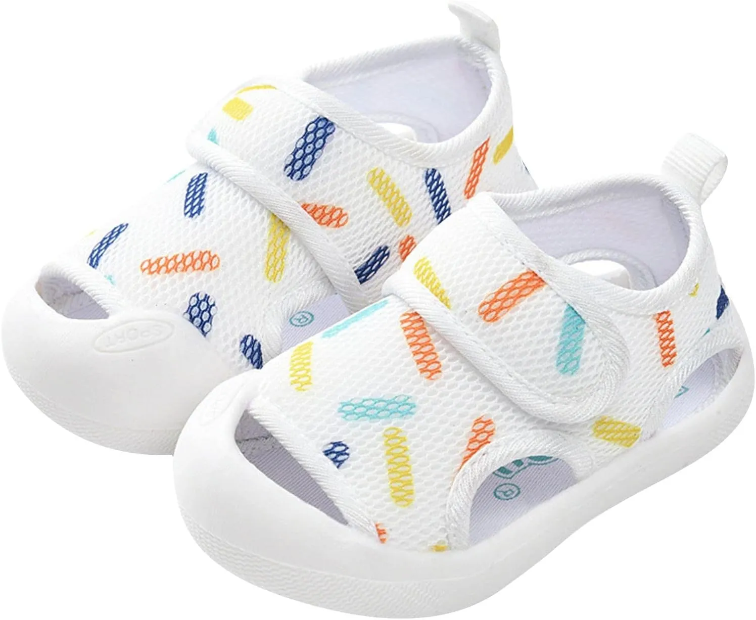 Baby Summer Sandals Breathable Mesh Rubber Sole Non-Slip Outdoor Walking Shoes Non-Slip Sneakers for Boys Girls