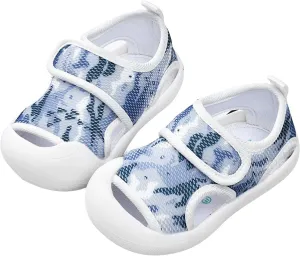 Baby Summer Sandals Breathable Mesh Rubber Sole Non-Slip Outdoor Walking Shoes Non-Slip Sneakers for Boys Girls