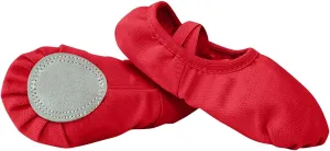 Ballet Shoes for Girls Kids Toddler Shoes Boys Ballet Slippers Soft Canvas No-Tie Dance Shoes Slip On with Elastic