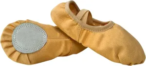 Ballet Shoes for Girls Kids Toddler Shoes Boys Ballet Slippers Soft Canvas No-Tie Dance Shoes Slip On with Elastic