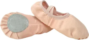 Ballet Shoes for Girls Kids Toddler Shoes Boys Ballet Slippers Soft Canvas No-Tie Dance Shoes Slip On with Elastic