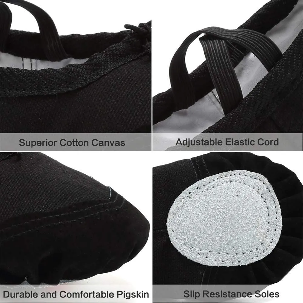 Ballet Women Canvas Dance Shoes Gymnastics Yoga Shoes Children Adult Soft Canvas Flats