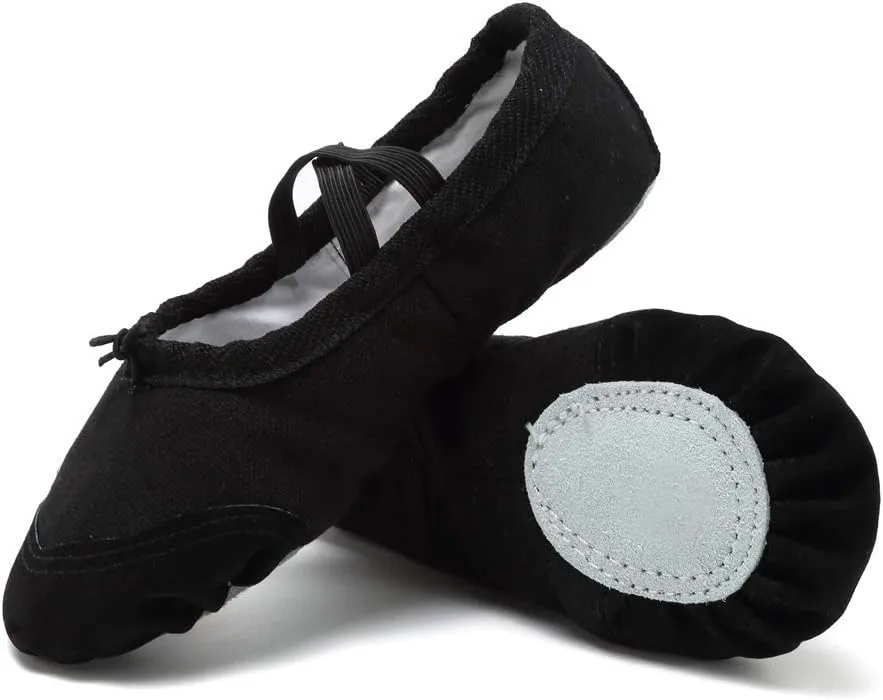 Ballet Women Canvas Dance Shoes Gymnastics Yoga Shoes Children Adult Soft Canvas Flats