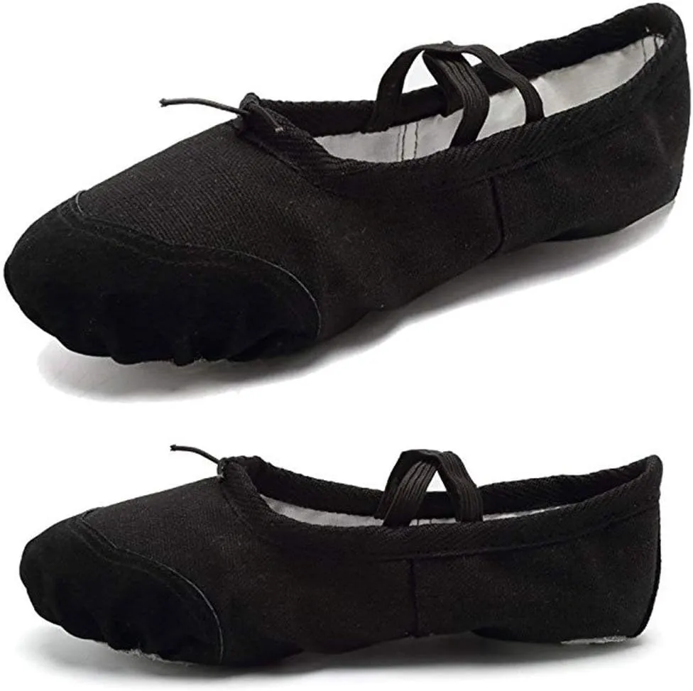 Ballet Women Canvas Dance Shoes Gymnastics Yoga Shoes Children Adult Soft Canvas Flats