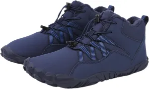 Barefoot Hiking Shoes Women Men Winter Warm Wide Toe Box Snow Boots Minimalist Zero Drop Outdoor Shoe Non Slip Soft Sole Sneakers Comfort Outdoor Ankle Booties Five Finger Sneakers Hike Walking Shoes