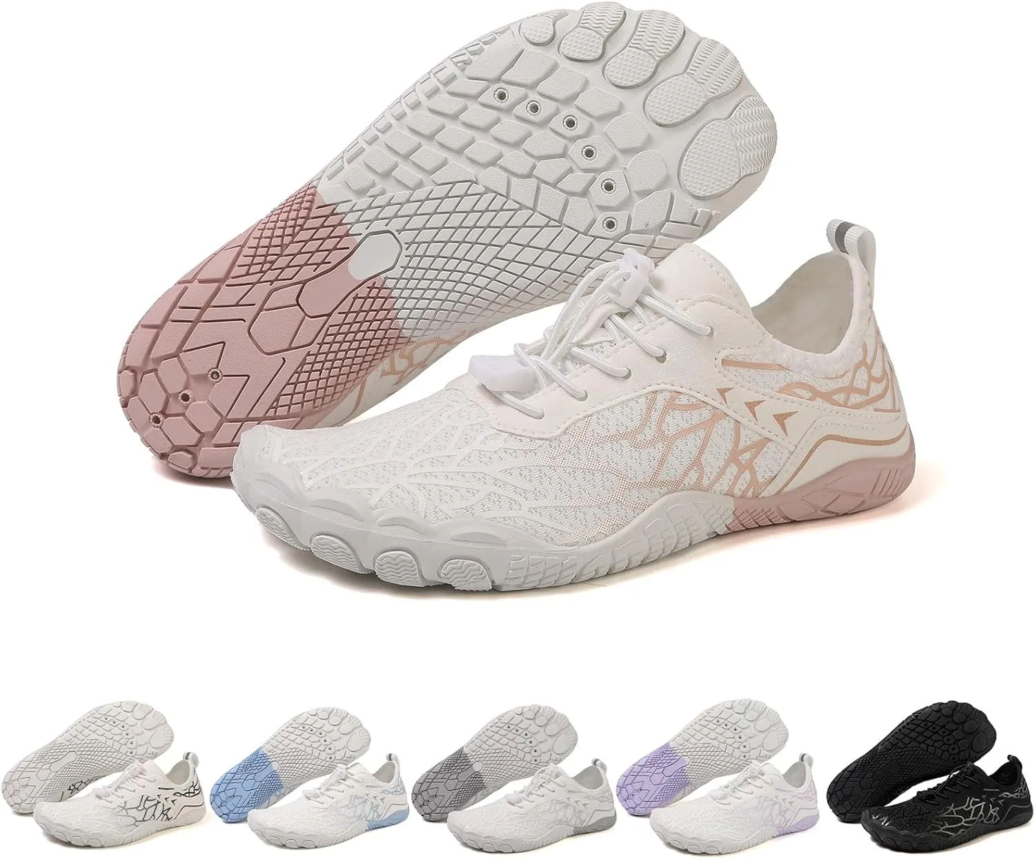 Barefoot Shoes for Women Mens Comfortable & Non-Slip Unisex Barefoot Shoe Breathable & Non-Slip Hiking Footwear Athletic Lightweight Water Shoes for Hiking, Walking, Running
