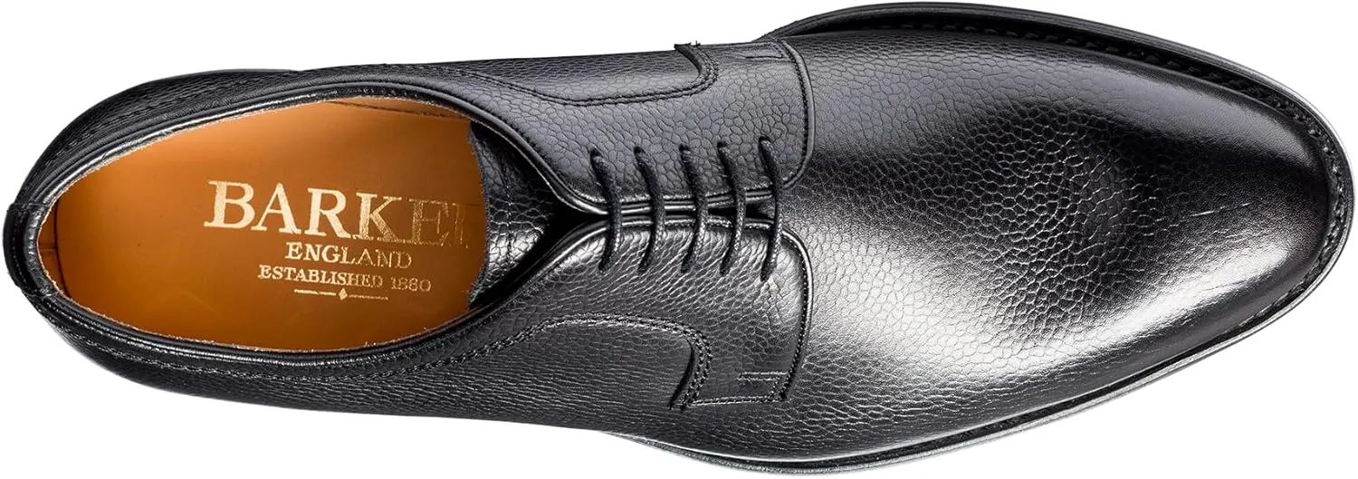 BARKER Skye Men's Lace-Up Oxford Shoes ?C Handcrafted Luxury Leather Derby Dress Shoes, Full Leather Insole & Sole, Hand-Stitched Detail