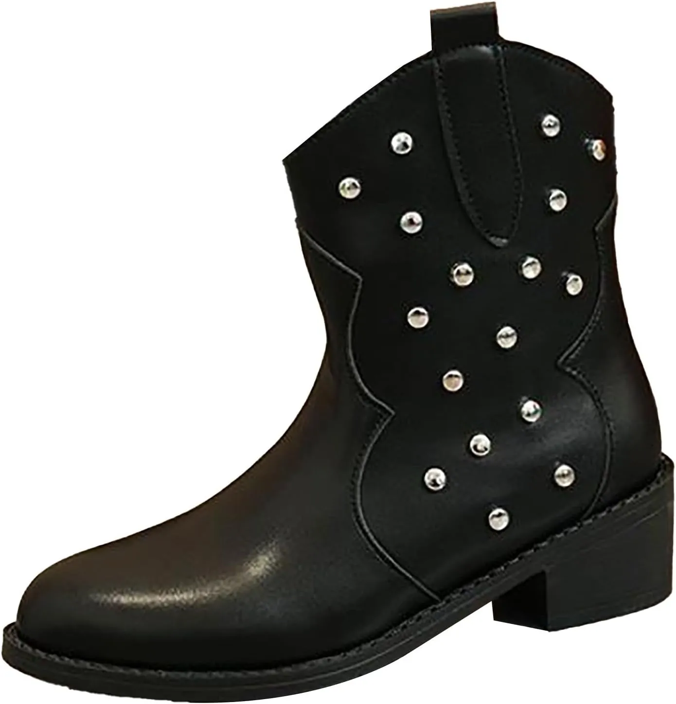 Black Ankle Boots for Women Platform Boots for Women Low Heel Ankle Boots for Women Slip On Booties for Women Boots for Women Ankle Booties Black Boots for Women Ankle Booties