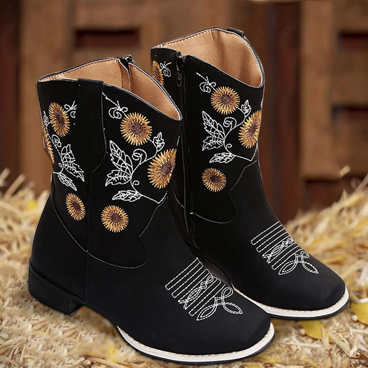 Black Ankle Boots Wide Width for Women Chunky Heel White Ankle Boots Heel Mixin Womens Comfort Warm Faux Fleece Fuzzy Ankle Bootie Slippers Black Booties with Studs Women's Blue Suede Ankle Boots