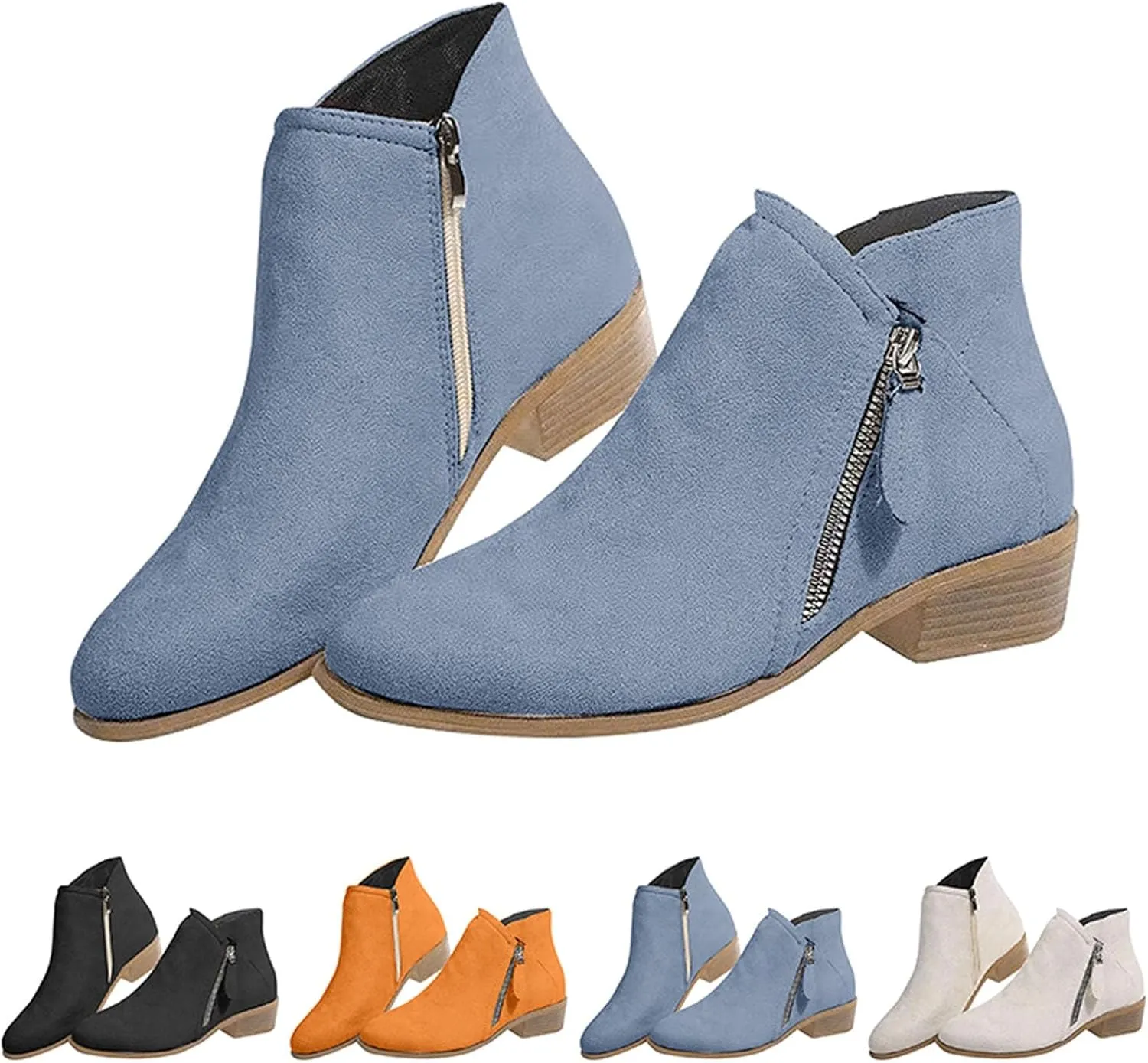 Booties for Women Low Heel Womens Platform Boots Flat Ankle Boots Winter for Women 2024 Trendy Boots for Women Ankle Booties Sexy High Heels without Lace Lace Up Ankle Boots for Women Low Heel