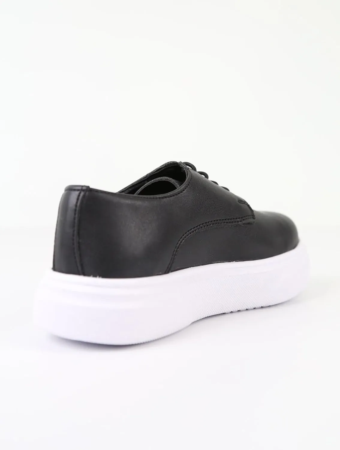 Boys' Black Platform Derby Shoes ?C Lace-Up Formal Smart Wedding & Prom Footwear