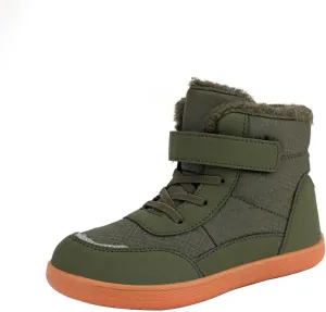 Boys Girls Barefoot Winter Boots with Wide Toe Box Slip Drop Sole Ankle Winter Snow Boots for Toddler Boots Size 8