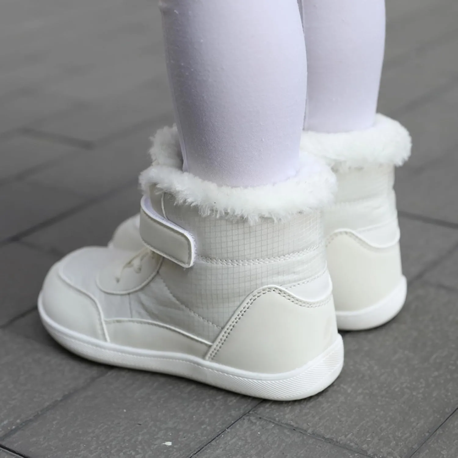 Boys Girls Barefoot Winter Boots with Wide Toe Box Slip Drop Sole Ankle Winter Snow Boots for Toddler Boots Size 8