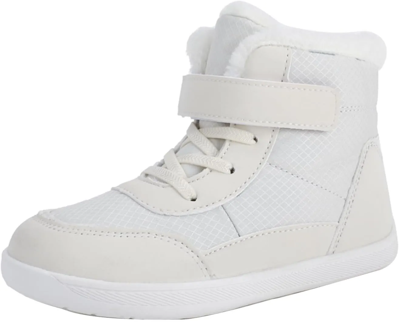 Boys Girls Barefoot Winter Boots with Wide Toe Box Slip Drop Sole Ankle Winter Snow Boots for Toddler Boots Size 8