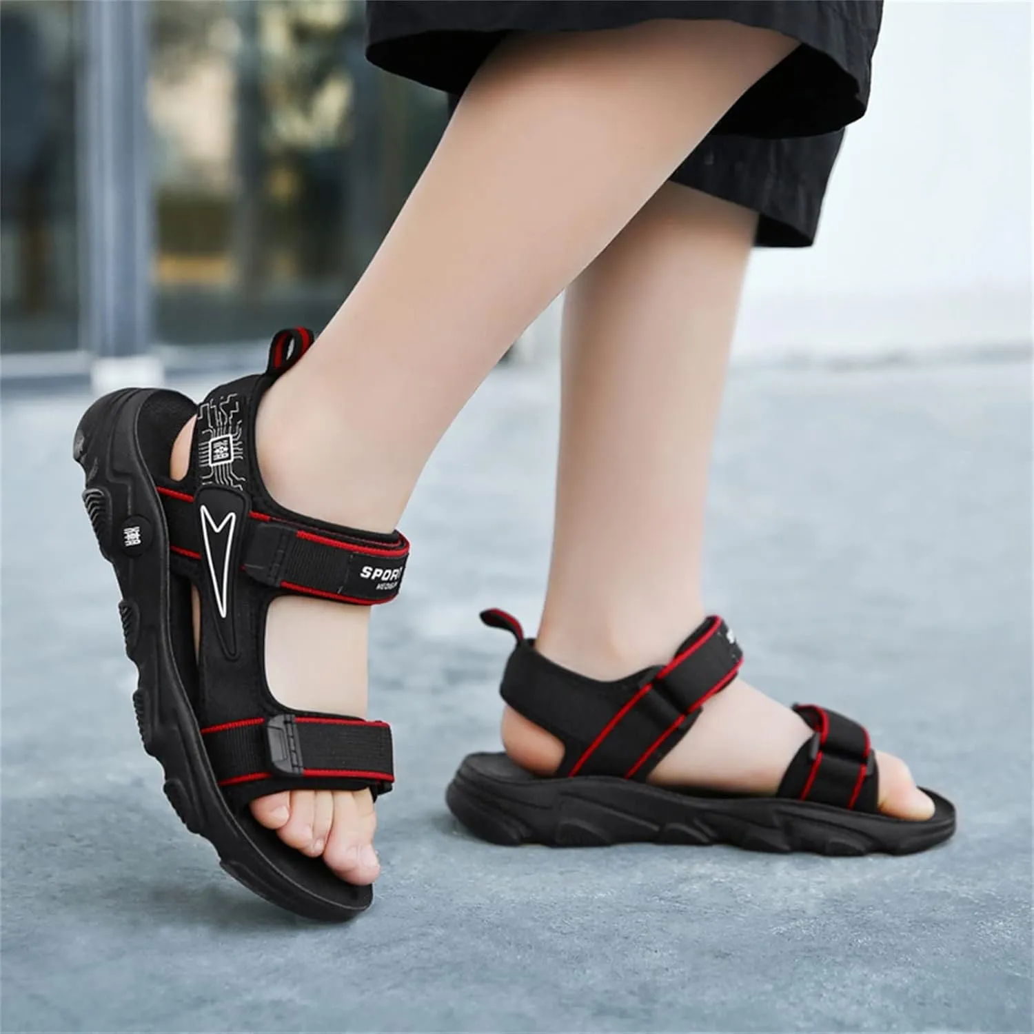 Boys Girls Fashion Athletic Sports Sandals Kids Open-Toe Water Sandals Toddler Outdoor Shoes 2025 Hiking Sneakers