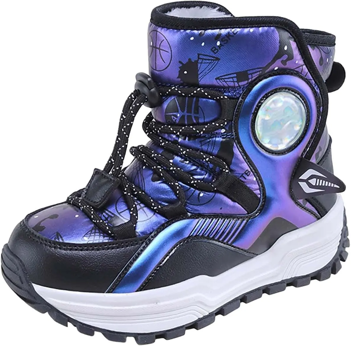 Boys Girls Toddler Snow Boots Resistant Outdoor Winter Mid Calf Boot Snow Boots Boy Kids Rubber Insulated Boots