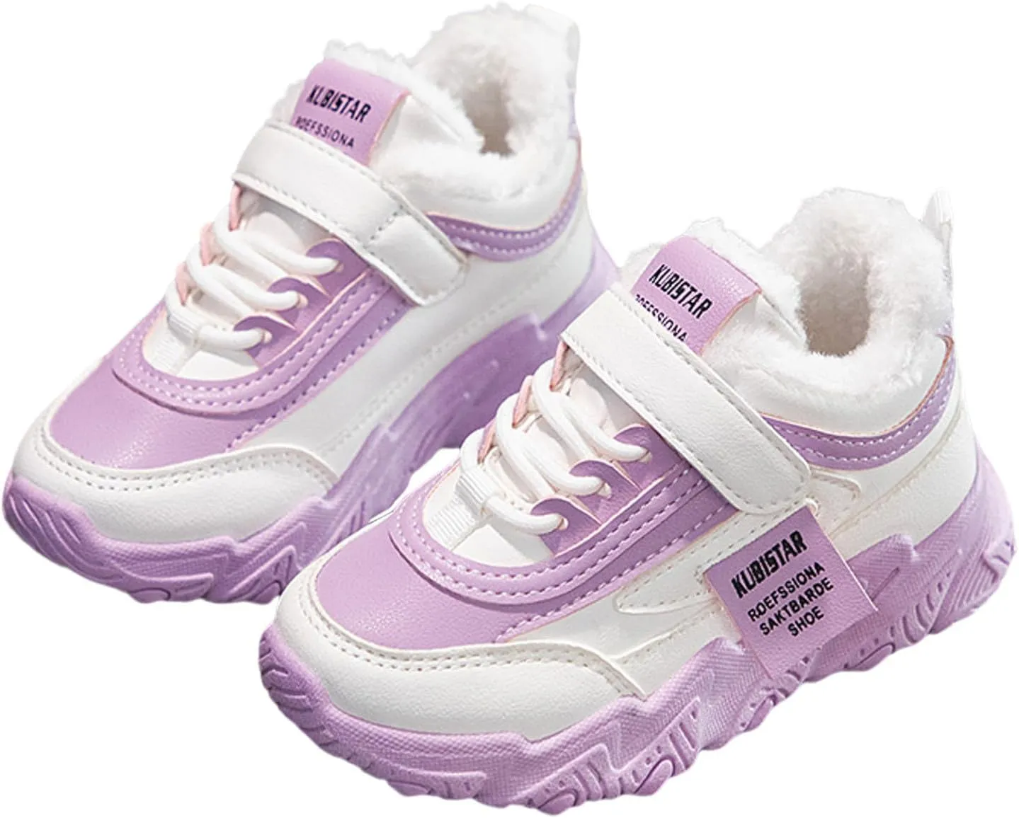 Boys Girls Winter Warm Shoes Cozy Fleece Snow Boots Warm Winter Boot Faux Fur Lined Outdoor Ankle Boots Hiking Shoes