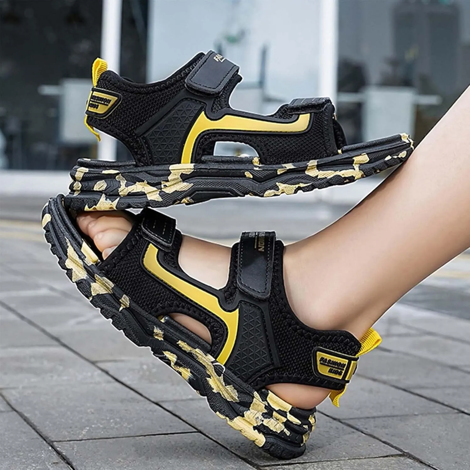 Boys Sandals Camouflage Print Kids Fashion Sport Sneakers Outdoor Athletic Casual Sandals Summer Open Toe Shoes